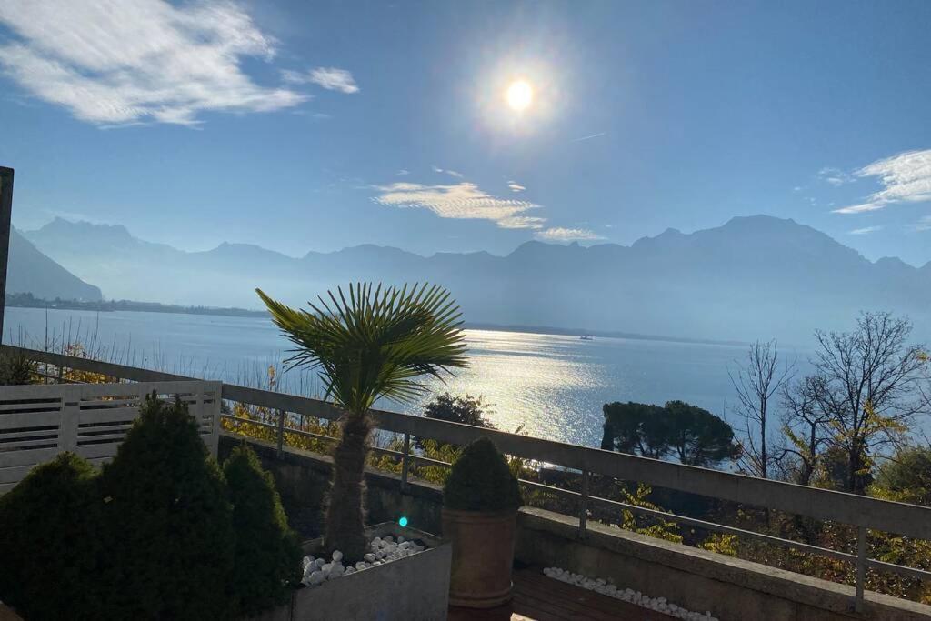 Studio Vue Panoramique Sur Le Lac Leman Veytaux Εξωτερικό φωτογραφία